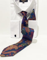 Blauwe Stropdas/vlinderdas met patroon - Pomandi.com